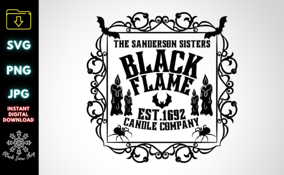Black Flame Company Sanderson Svg for Crafts and Graphics