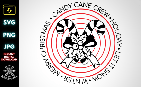 Candy Cane Crew Christmas Svg for Creative Crafts