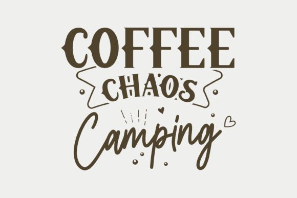 Coffee Chaos Camping: A Versatile Embroidery Design