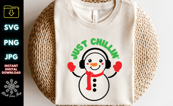 Just Chillin Snowman Graphics for Kids Crafts