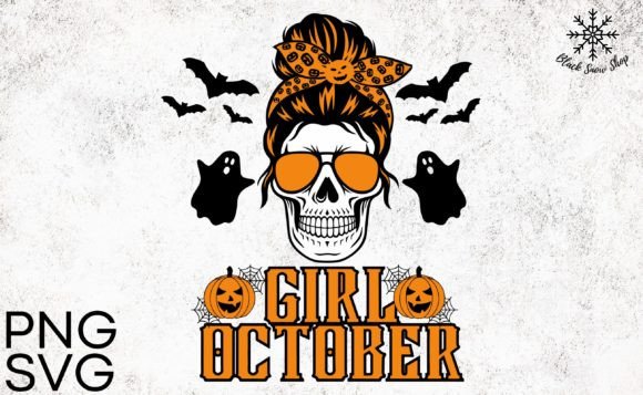 October Girl Messy Bun SVG: A Perfect Graphics Asset for Crafts