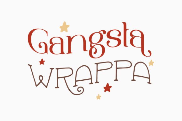 Retro Christmas Quote SVG Gangsta Wrappa